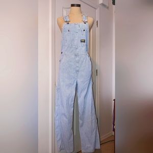 Vintage Oshkosh Stripes Overalls Green Trim